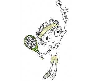 Stickdatei - Tennis Junge